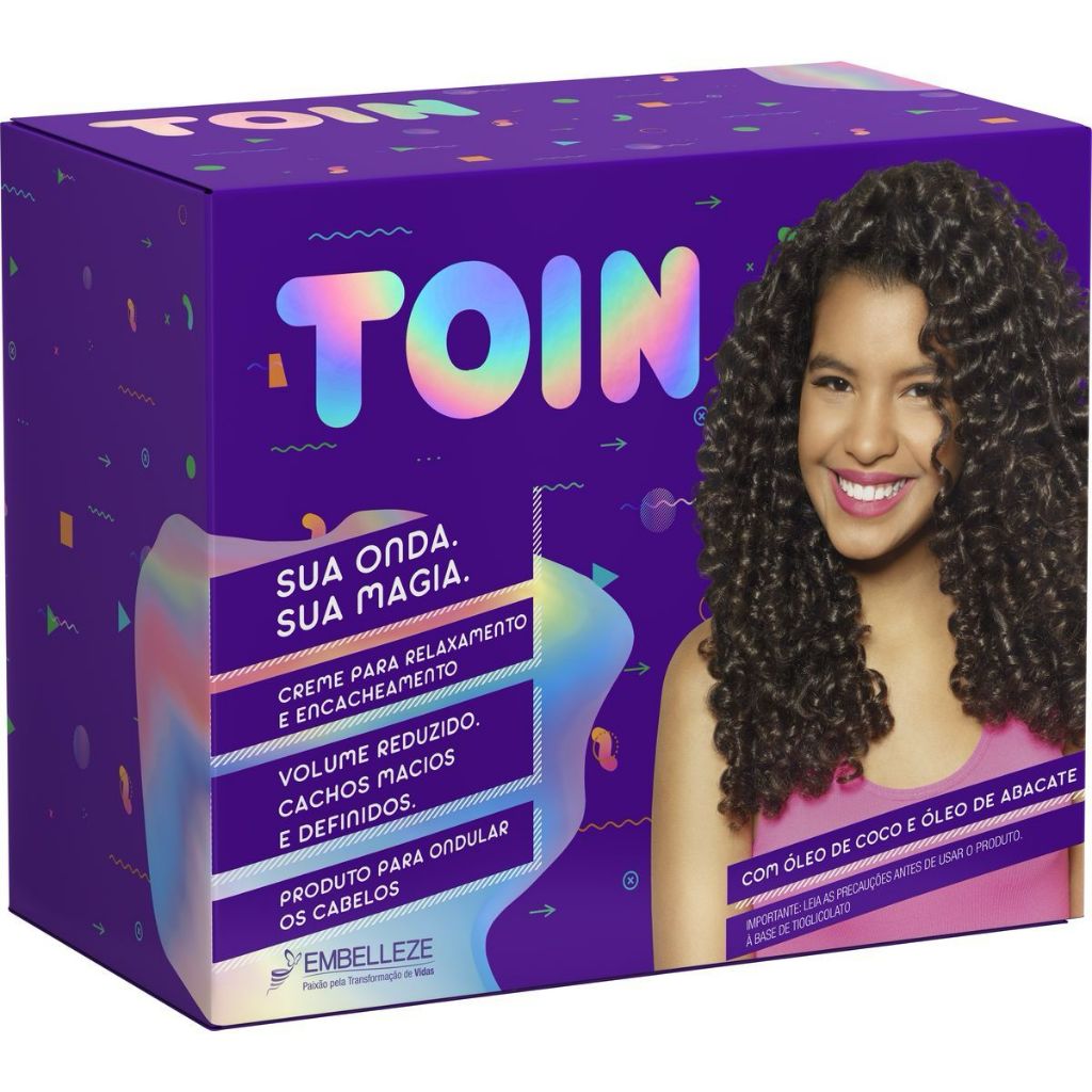 Kit Creme Relaxante Embelleze Toin com Óleo de Coco e Óleo de Abacate