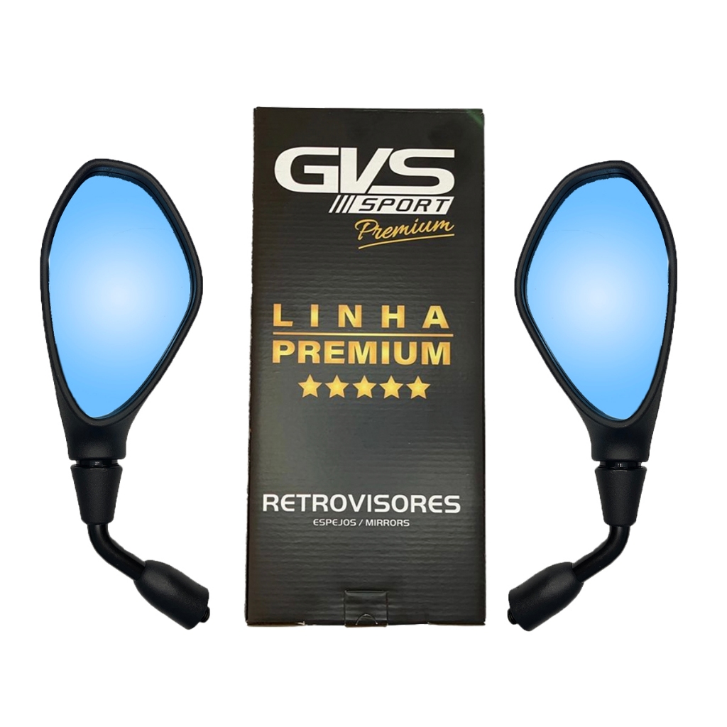 Retrovisor Bmw F800 Gs 650 Haste Curta Fixa Lente Azul Convexa Para Moto Yamaha Fz25 Ybr Gvs Par em Oferta na Shopee