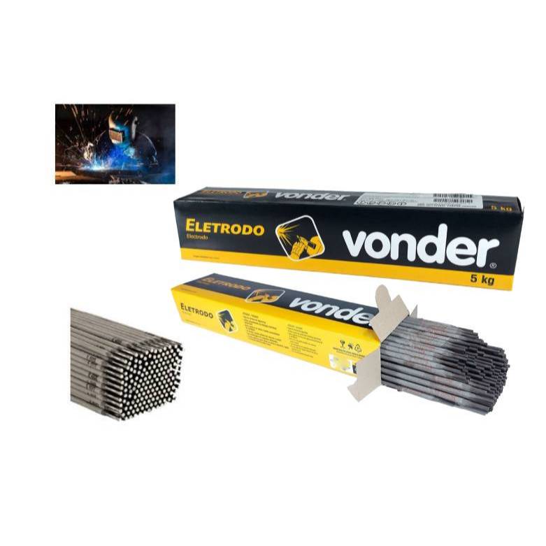 Eletrodo VONDER de 2,5MM para Solda Elétrica 5KG - E6013 em Oferta na Shopee