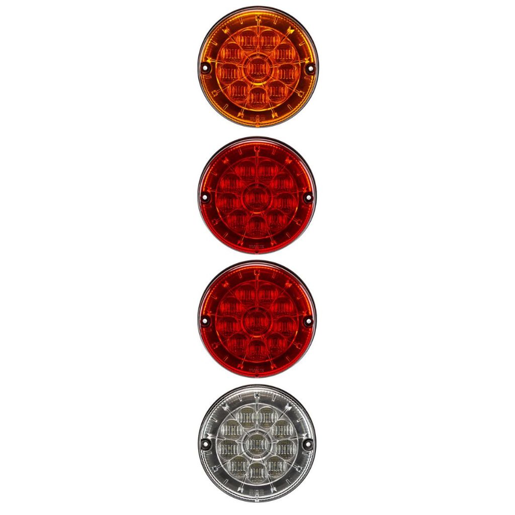 Kit 4 Lanterna Traseira Onibus Caminhão Carreta Randon Led 125MM 24VTS