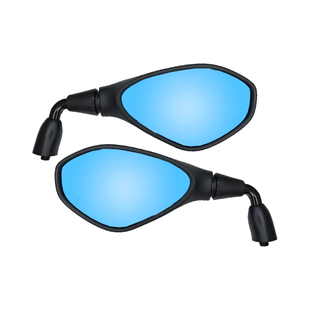Detalhes do Retrovisor F800 Honda Haste Curta Rebaixada Azul Convexa Gvs