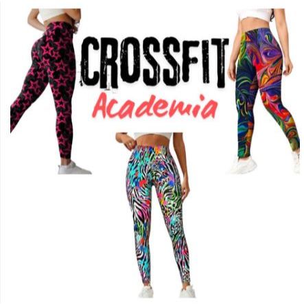 Conjunto 03 Calça Legging Academia Fitness Suplex Cintura Alta Fitness Estampada MEGA SALDÃO