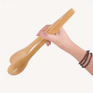 Pegador de Bambu 30cm Cozinha Pinça Utensílio Multiuso Natural Sustentável em Oferta na Shopee