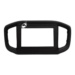 Moldura De Painel 2 Din 9" Polegadas Fiat Strada 2020 2021 2022 2023 Black Piano