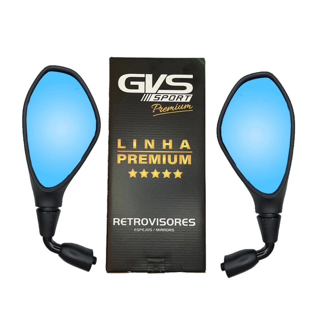 Retrovisor F800 Haste Curta Rebaixada Yamaha Convexa Azul em Oferta na Shopee