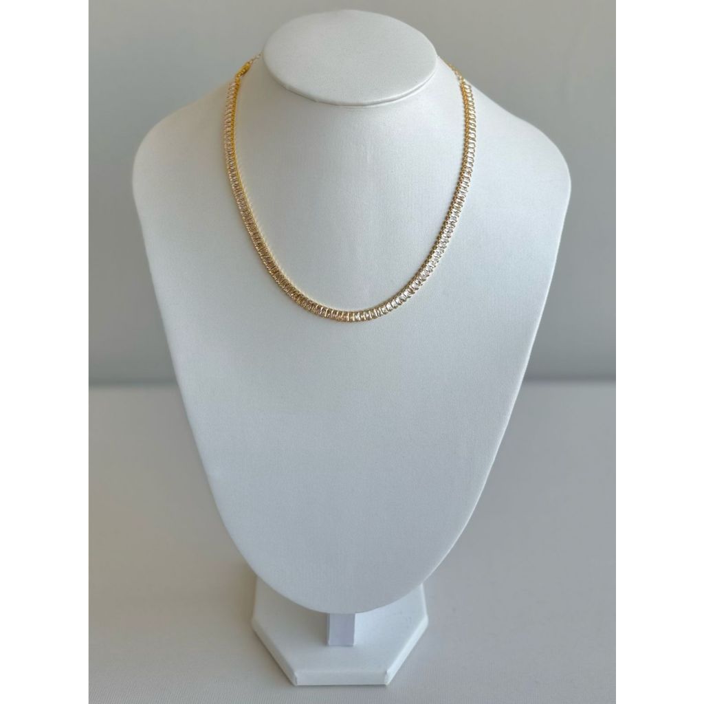 Colar Feminino Curta com Cristais Cravejado Zircônio Jóia Elegante e Sofisticado