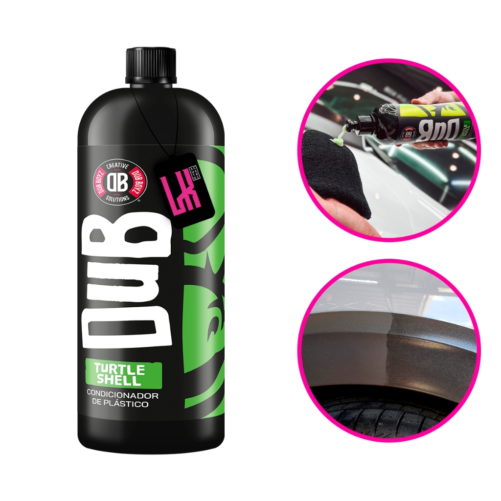Turtle Shell 1,5L Dub Boyz Condicionador Revitalizador Plásticos Interno Externo Brilho Proteção