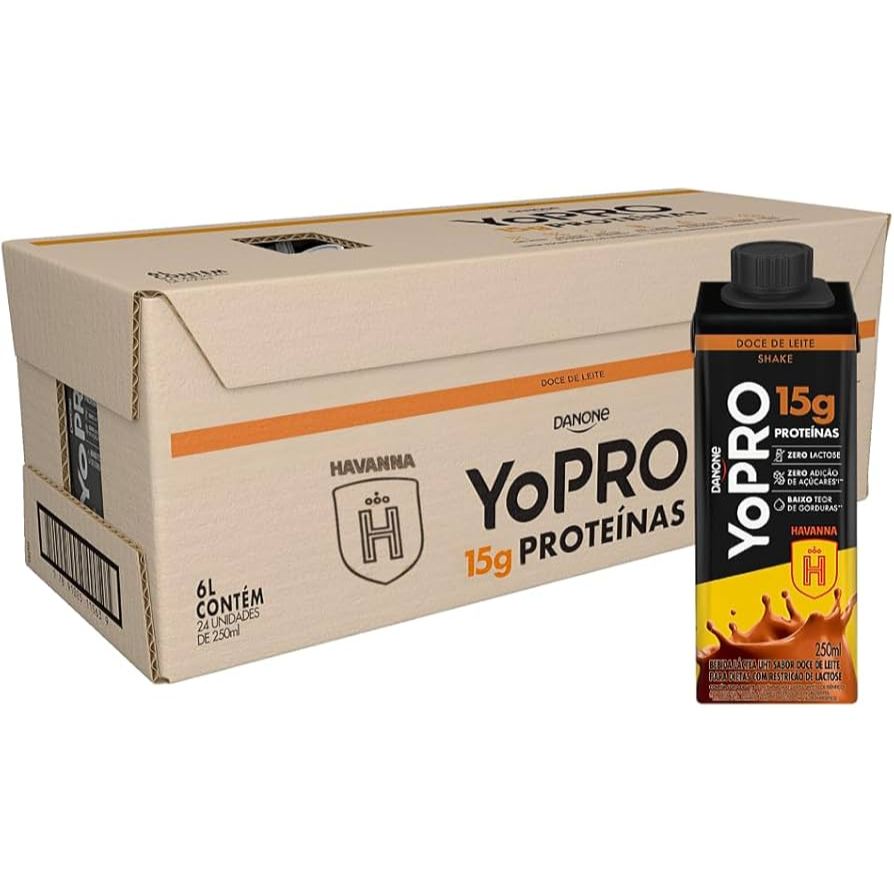 YoPRO Doce de leite Havanna 15G - 250ml - 24 unidades - Health