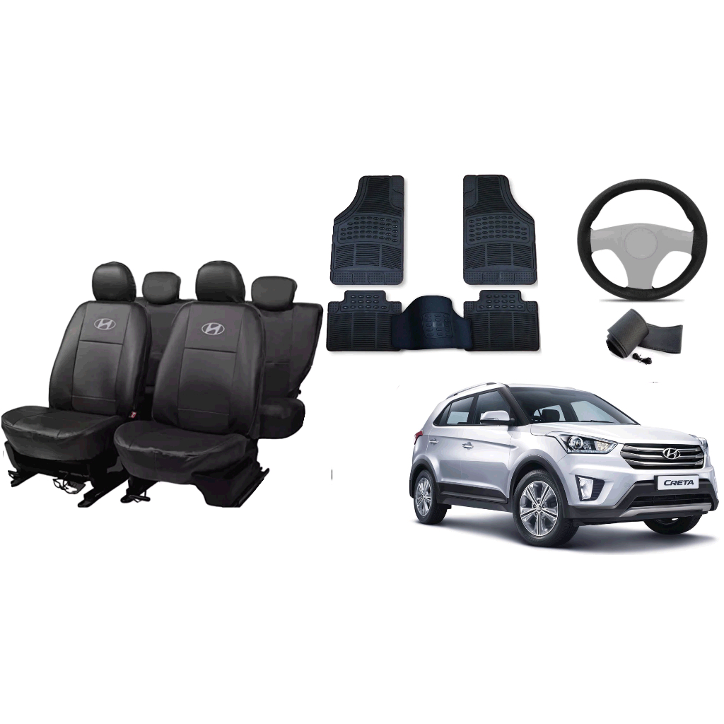Capa de couro + Tapete + Capa de volante - Hyundai  creta 14-21