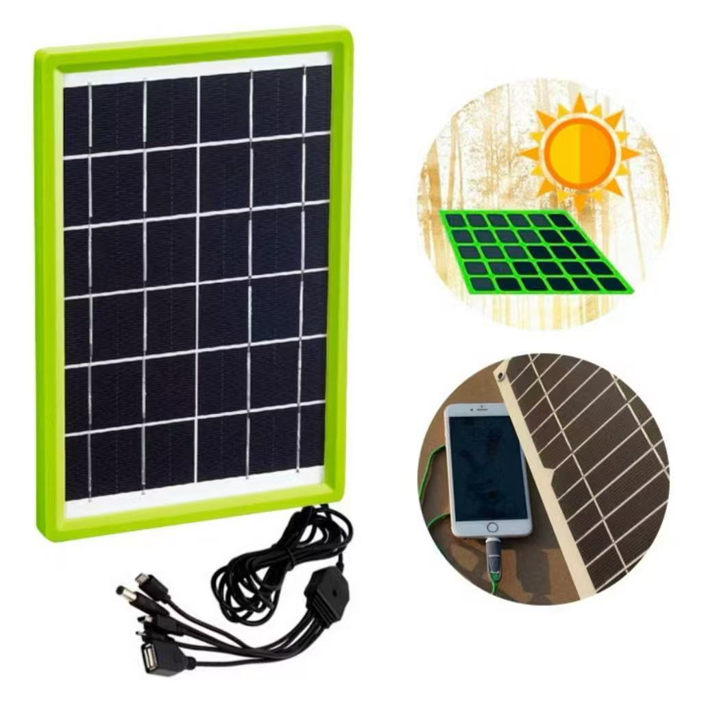 Mini Placa Painel Solar 6v 3w Com Usb Para Carregar Celular na Praia, Camping, Bike, Trilha
