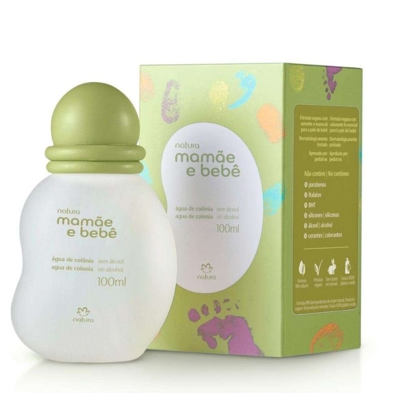 Água de Colônia Mamãe e Bebê Natura - 100ml Carinho em Cada Gotinha!