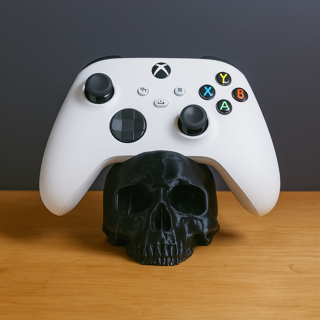 Suporte de Controle Xbox One e Series X – Formato Caveira Gamer Decorativo