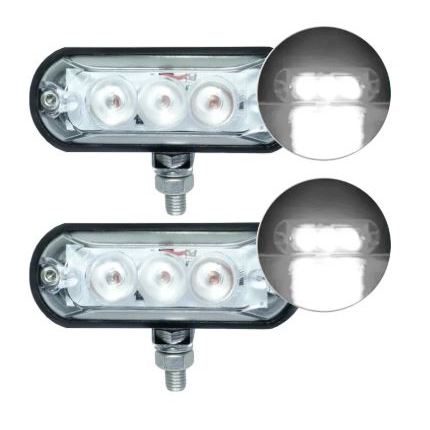 Farol Strobo Led Pro Articulado Branco AJK Sound (Par)