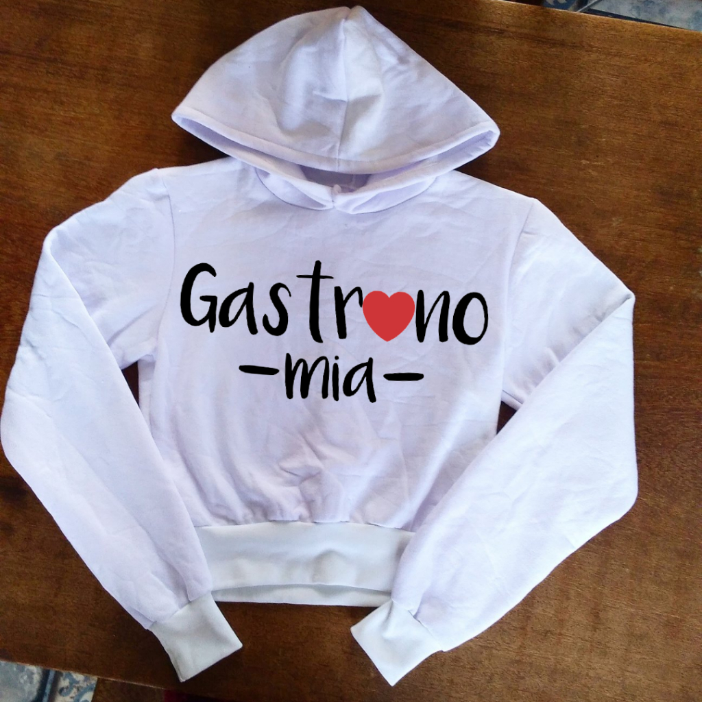 Blusa de Gastronomia - Moletom Cropped Feminino