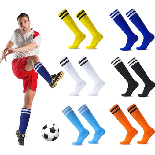 KIT 3 Pares De Meia Para Treino Futebol Colorida Esportiva Sola Antiderrapante Alta Perfomance Sport BL-001