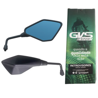 Retrovisor Gvs Z400 Mini Rebaixado Azul Plano Rosca Honda em Oferta na Shopee