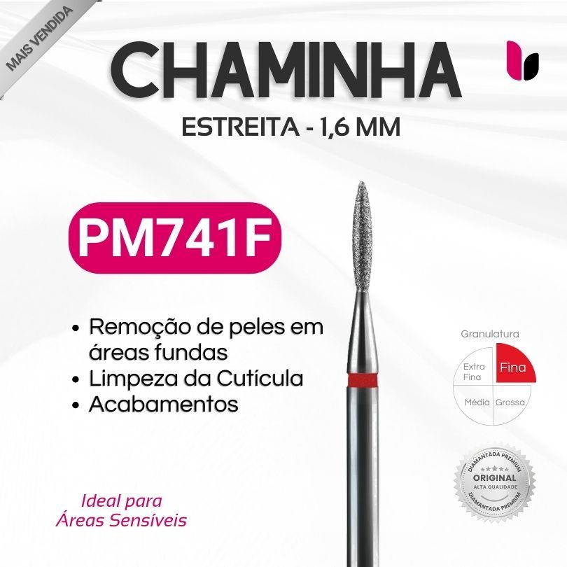741F - Broca Diamantada - Chaminha Estreita - 1,6mm em Oferta na Shopee