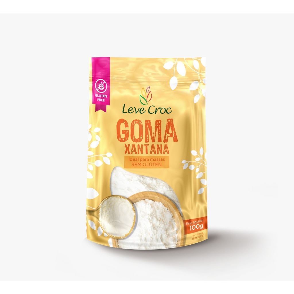 Goma Xantana Sem Glúten Leve Croc 100g Mesh 200 culinária Pura Alimentício