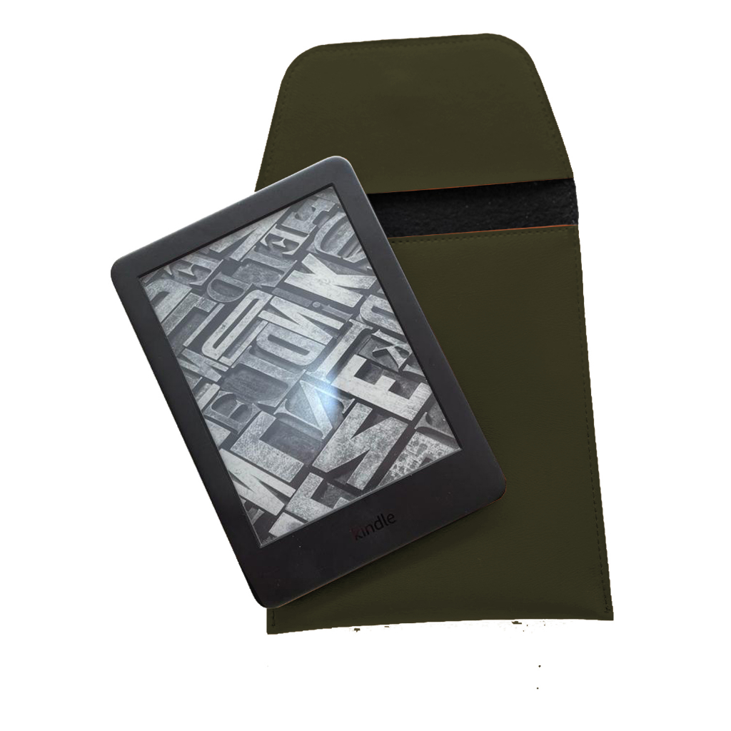Capa Case para Kindle Couro Sintético Verde Musgo