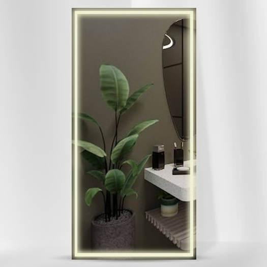 Espelho Decorativo Retangular 40x80cm Jateado com LED Lapidado - Quarto, Sala e Banheiro