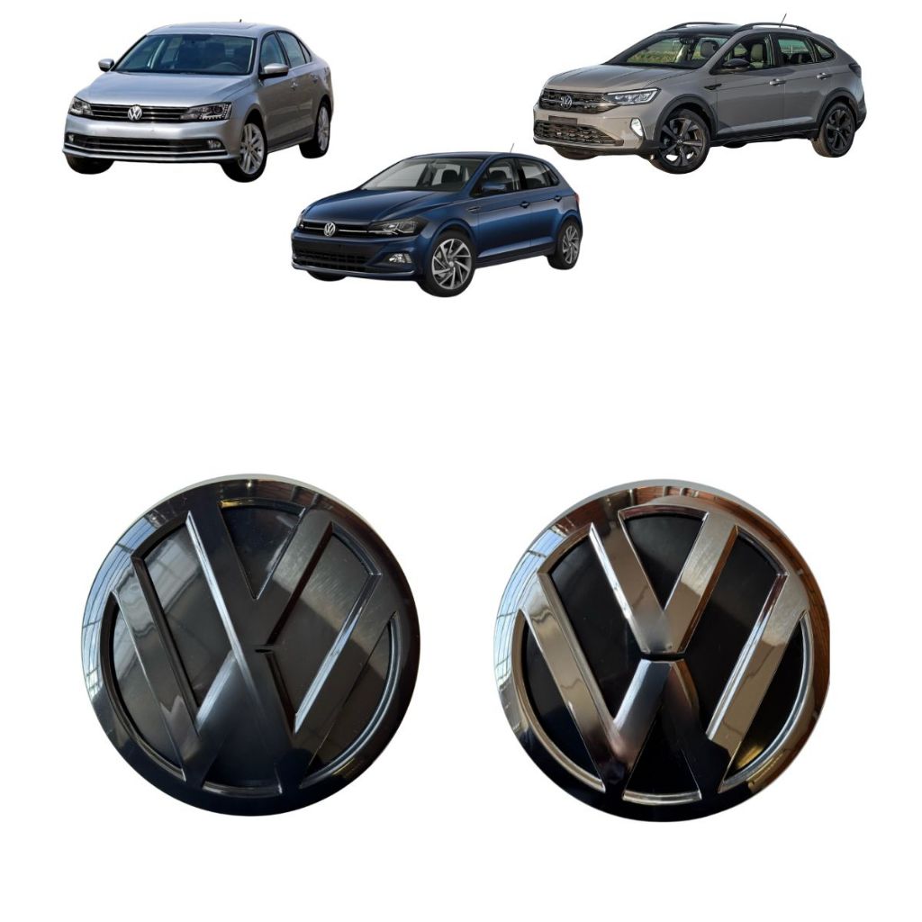 Emblema GRADE T-CROSS 19/21 JETTA 19/22 GOLF 18/21 POLO 18/22 - CROMADO OU BLACK PIANO