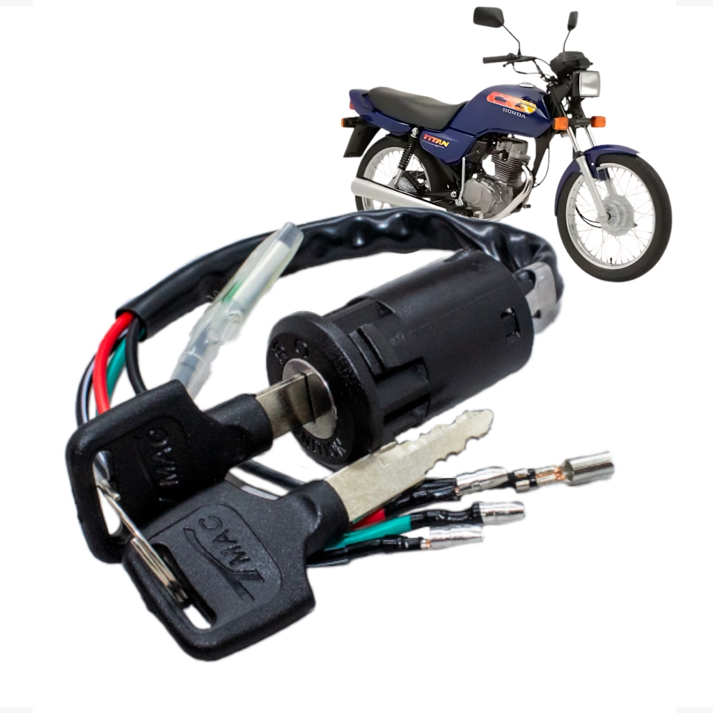 Chave de Ignição Contato Da CG Titan 125 Cargo KS Ano 1995 1996 1997 1998 1999 Miolo Para Fan Cg125 em Oferta na Shopee