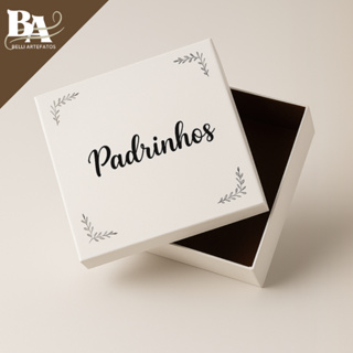 Caixa Em MDF Modelo Padrinhos De Casamento Batismo em Oferta na Shopee