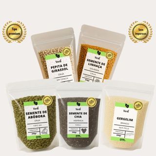 Kit lowcarb sementes abobora, gergelim, linhaça, girassol e chia kg em Oferta na Shopee