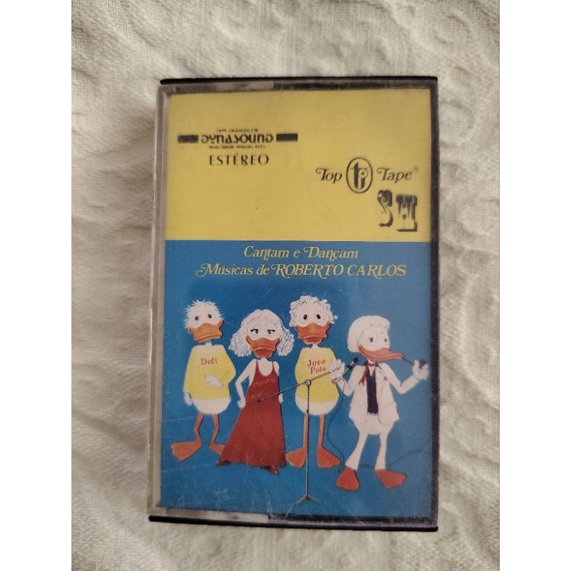 Fita cassete K7 Pato, Beto, Catucha, Juca Pato e Didi cantam músicas de Roberto Carlos