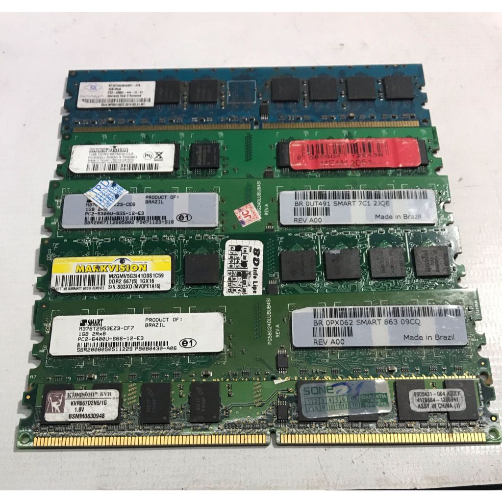 Memorias DDR1/DDR2/DDR3 para Desktop Frequências e Marcas Variadas em Oferta na Shopee
