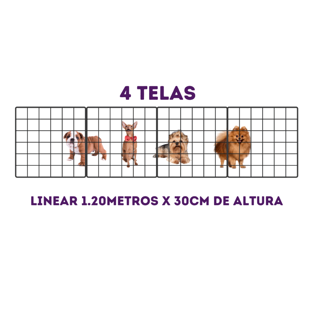Cercado Para Cachorro Cercadinho Pet Com 12 Módulos Grade 40x40cm 100% Aço E Ajustável