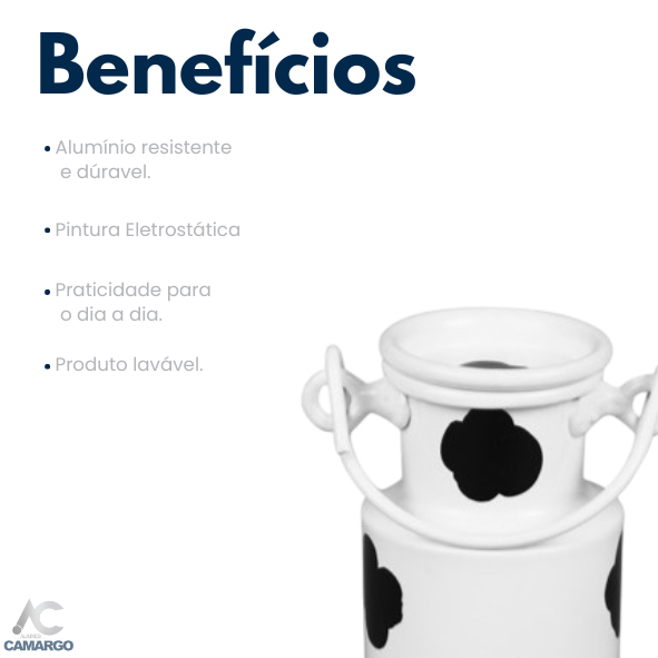 KIT 5 Leiteiras de Alumínio com Mancha Vaca MINI 200ML