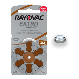 Pilha Auditiva 312 Rayovac Bateria Pr41 6 unidades