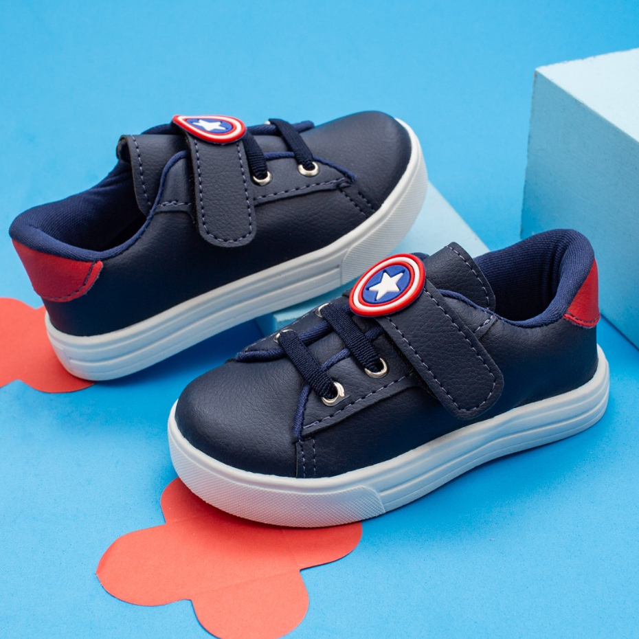 Tênis Infantil Menino Star Confortável Casual Capitão Promoção Calce Fácil Original Leve Sapatênis