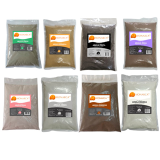 Argila Facial 1Kg (Escolher: Verde, Amarela, Preta, Roxa, Rosa, Cinza, Marrom e Branca) em Oferta na Shopee