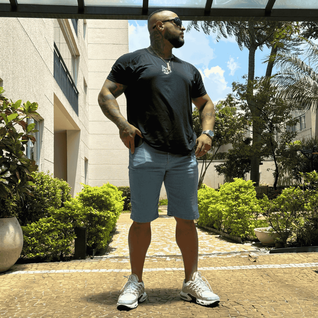 Bermuda Jeans Masculina Lycra Slim Elastano Shorts Masculino - Marca Lions Jeans Original Moda Verão 2025 -CARNAVAL