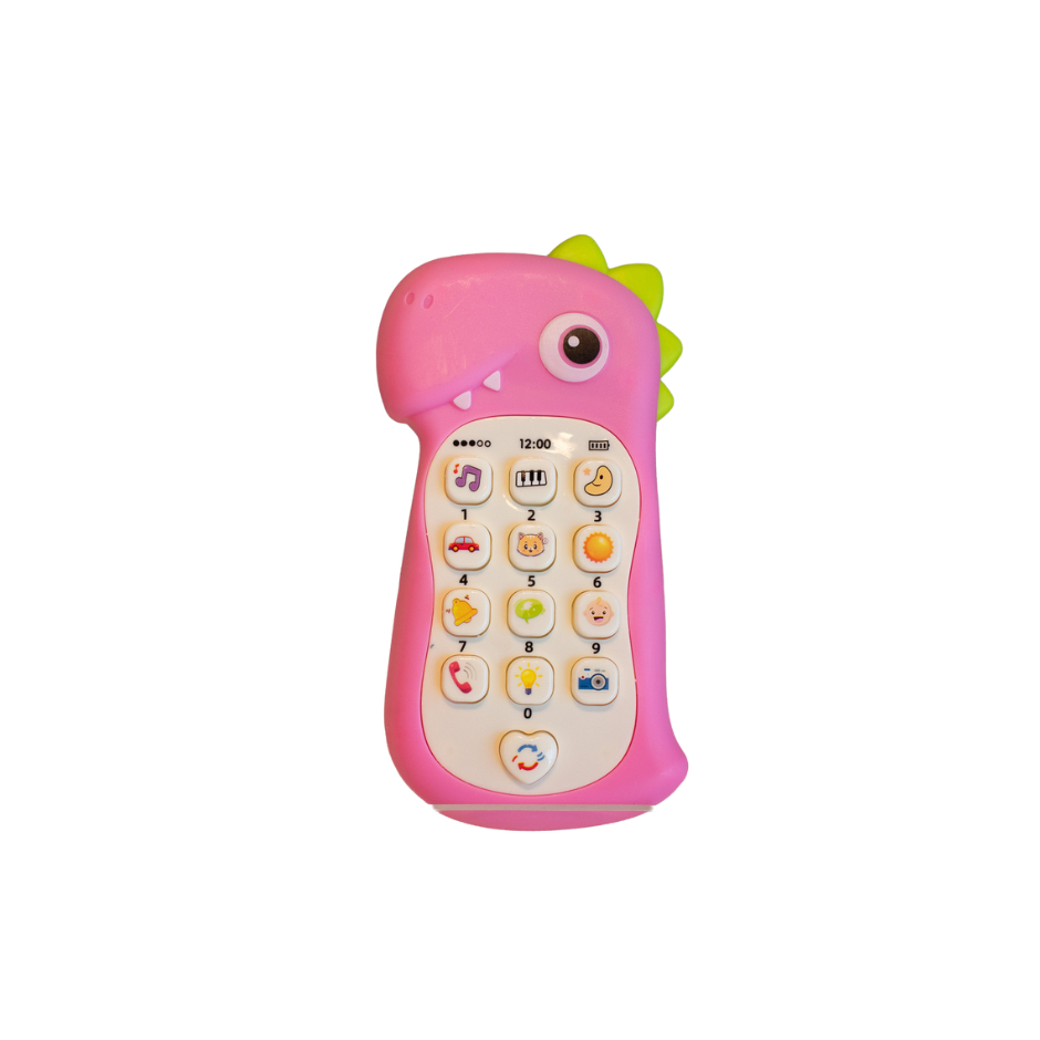 Brinquedo para Bebê Mordedor e Telefone Celular infantil Musical 2 em 1 Educativo Com Luz e Som