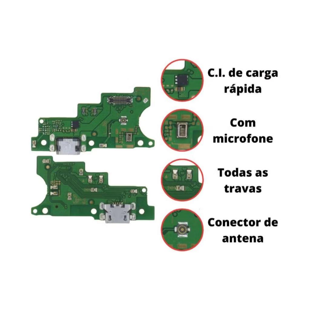Conector Placa Dock De Carga Compatível Moto E6S/ E6i