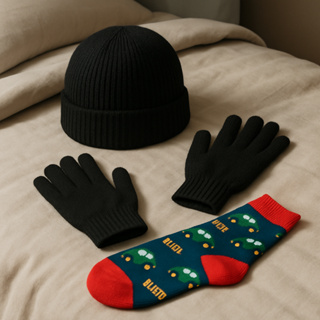 Kit Inverno Infantil Touca e Luva Pretas com Meia Estampada por Idade Menino e Menina em Oferta na Shopee