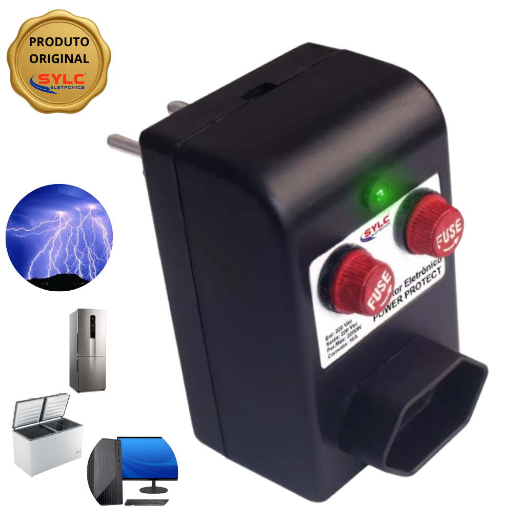 Protetor Elétrico Contra Raio Surto Quedas Energia para Aparelho Elétrico 127/220v Geladeira Freezer em Oferta na Shopee