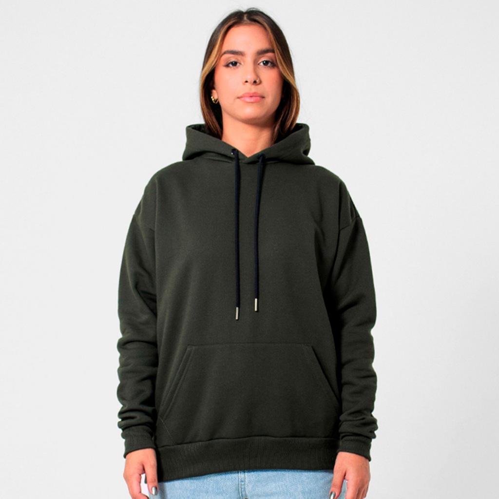 Moletom Canguru Verde Militar Streetwear 2 Cabos - Men Clothes