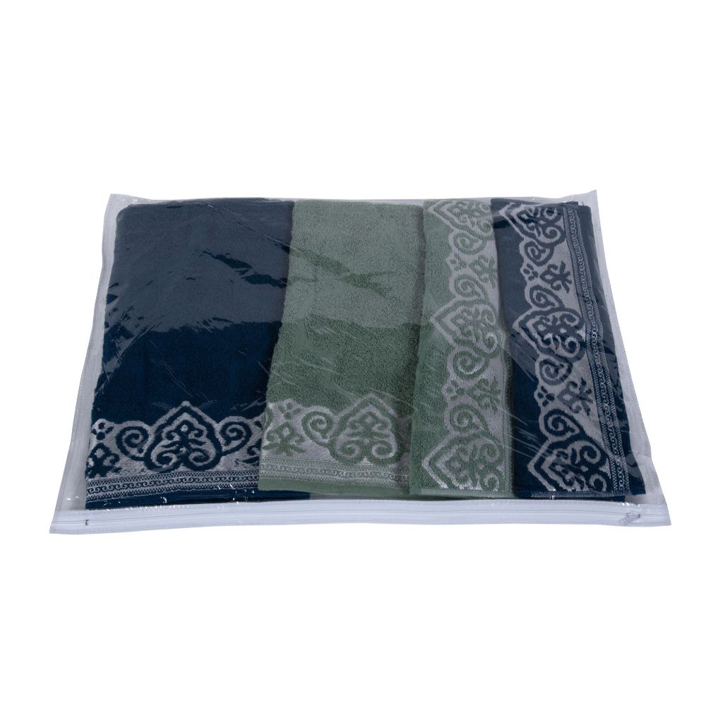 Kit 5 Organizadores Para Lençol 55 X 49 De Pvc Com Ziper Guarda Roupa Armário