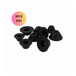 Kit 5 Bobs para Cabelo PRETO prático de fácil uso Rolo de penteado de silicone cogumelo