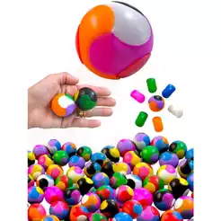 50 Bolinha Mágica De Montar Encaixar Brinquedo Estilo Cubo Mágico P/ Lembrancinha Aniversario Prenda