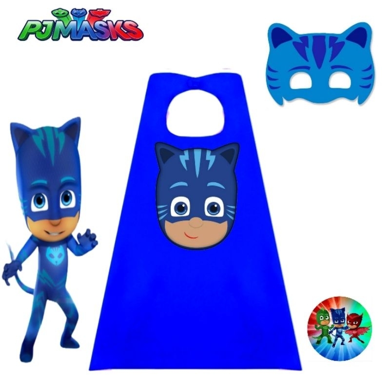PROMOÇÃO! CAPA COM MÁSCARA PJMASKS!🦸 FANTASIA E COSPLAY.