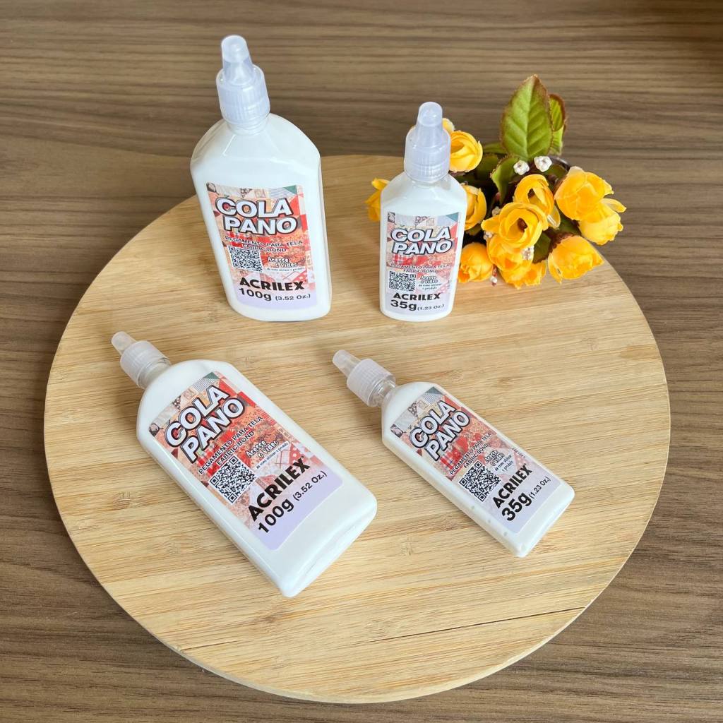 Cola Pano Acrilex 35g OU 100G - artesanato, lembrancinhas e tecidos em Oferta na Shopee