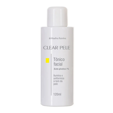 Clear Pele Tonico Facial Acido Glicolico 7% 120ml Abelha Rainha