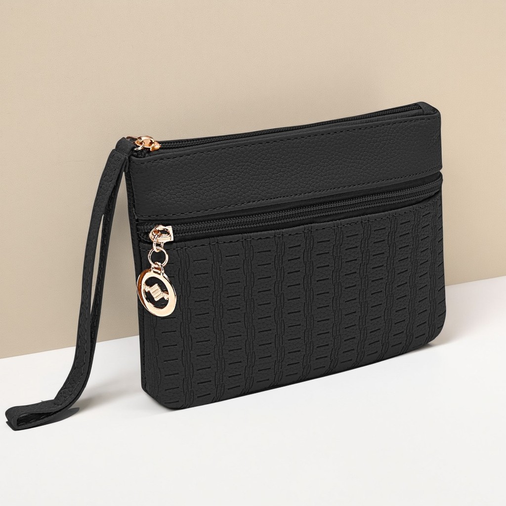 Carteira Fina de Mão , Modelo Classico De Zíper Material De Couro Sintético Carteira Fina de Mão , Modelo Classico De Zíper Material De Couro Sintético