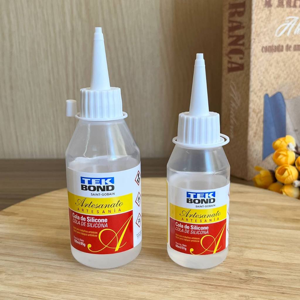 Cola de silicone  Tekbond para artesanato e lembrancinhas em Oferta na Shopee