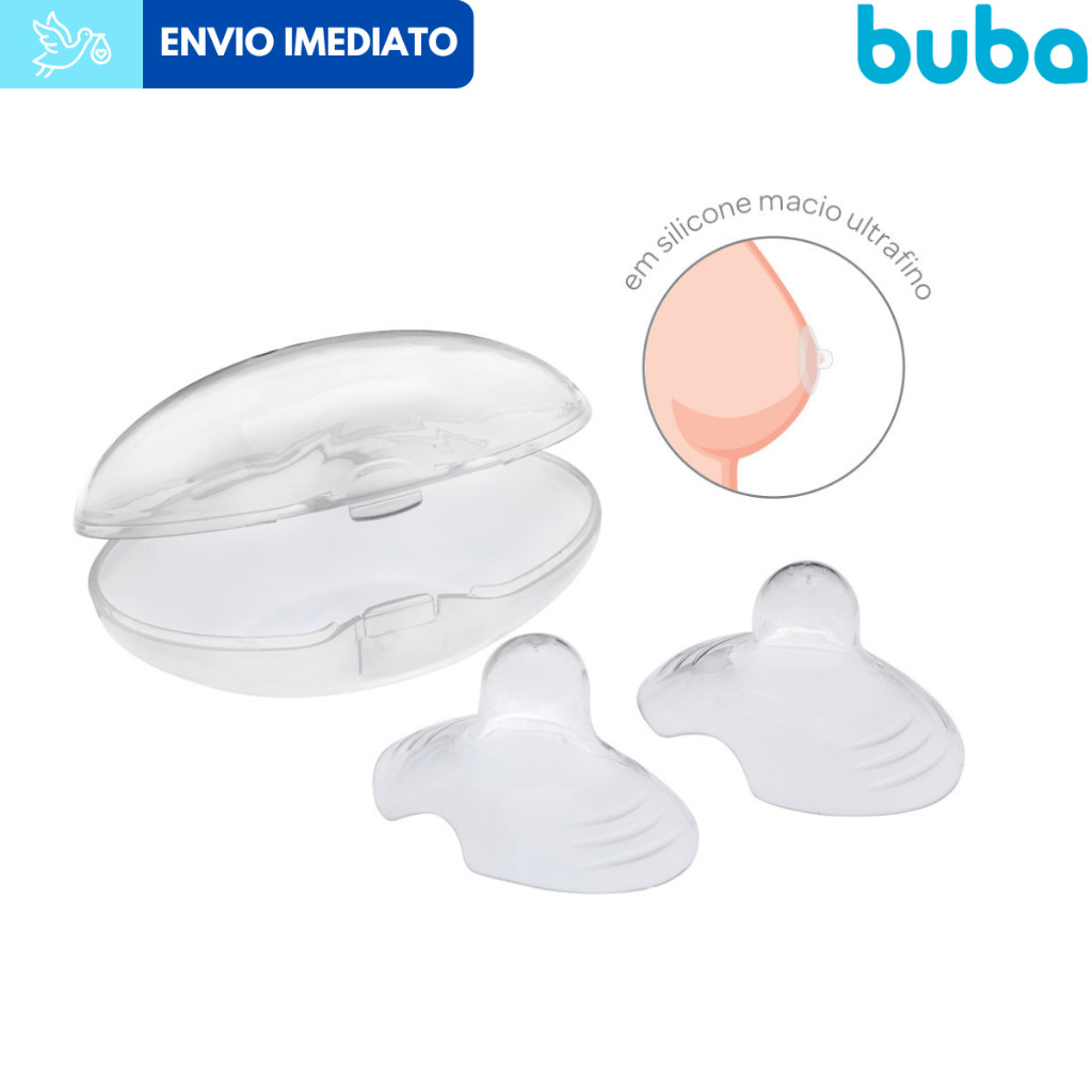 Bico de Silicone Ultrafino Amamentação Protetor Seios Buba